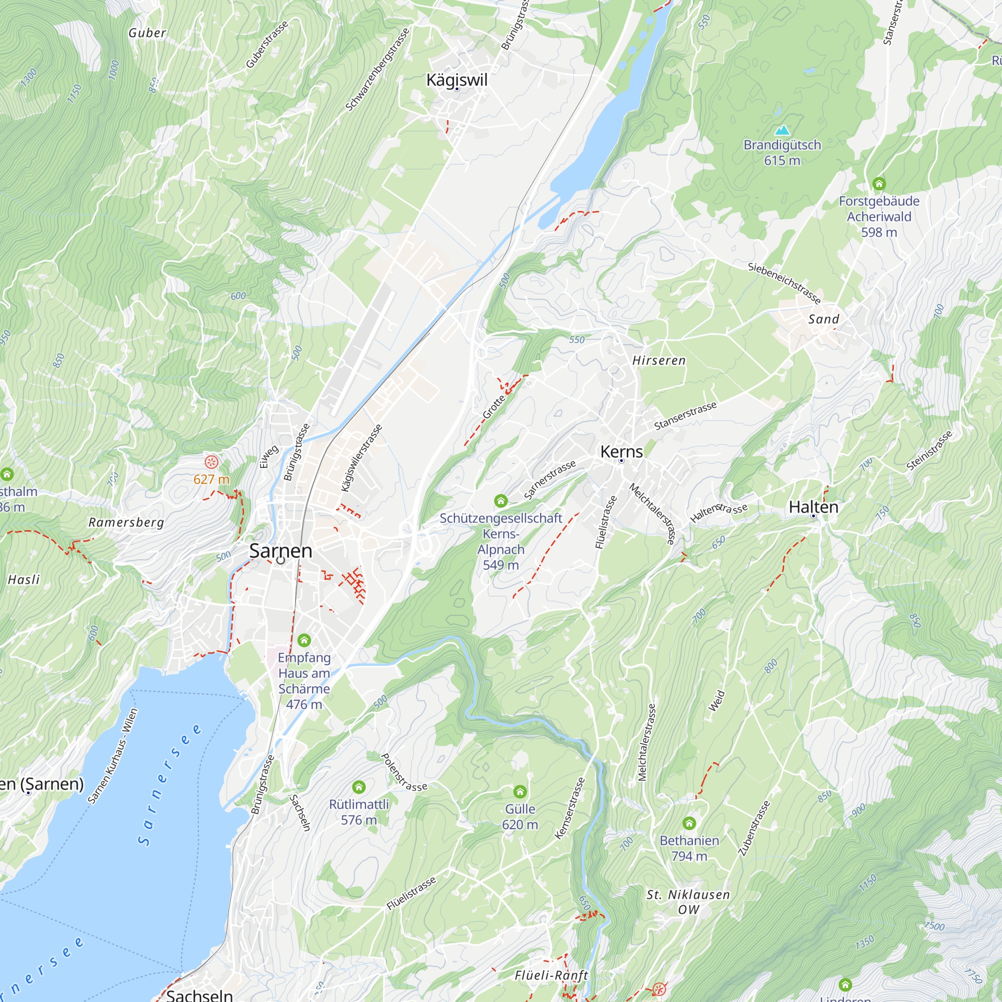 Schützengesellschaft Kerns-Alpnach map