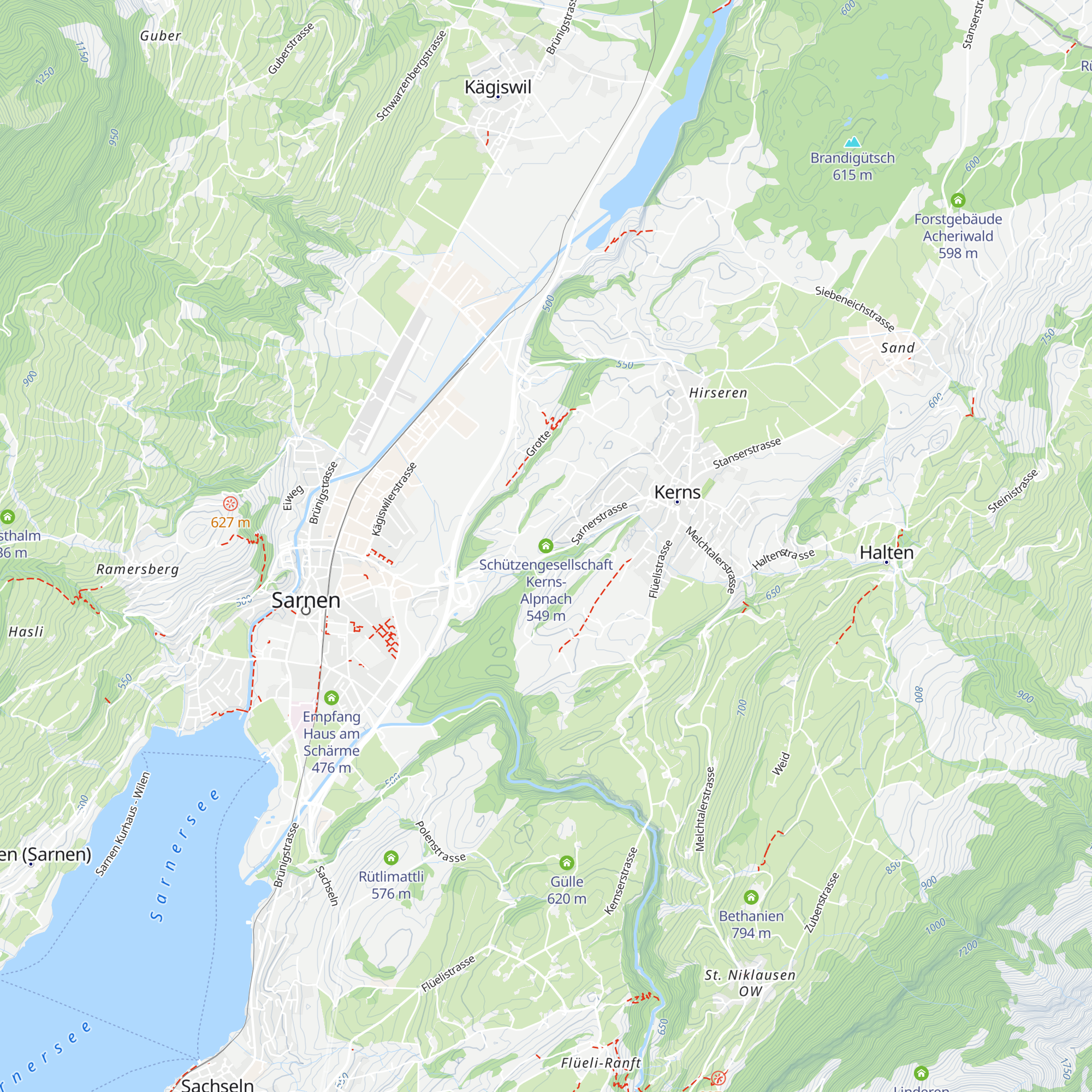Schützengesellschaft Kerns-Alpnach map