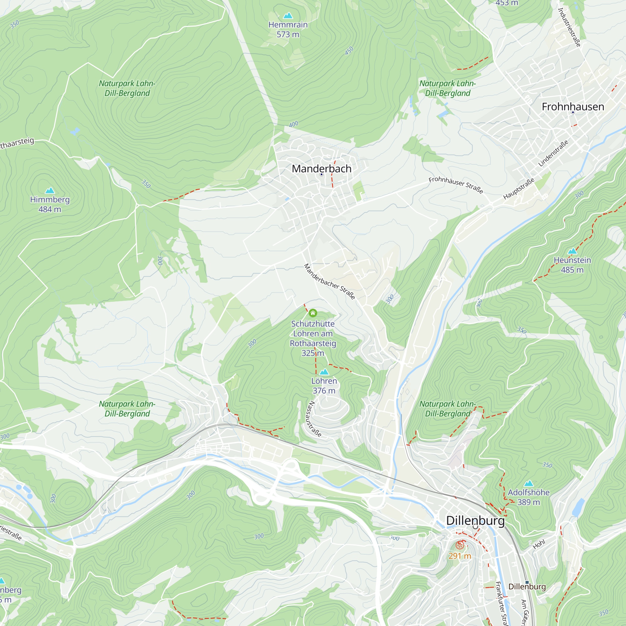Schützhütte Löhren am Rothaarsteig map