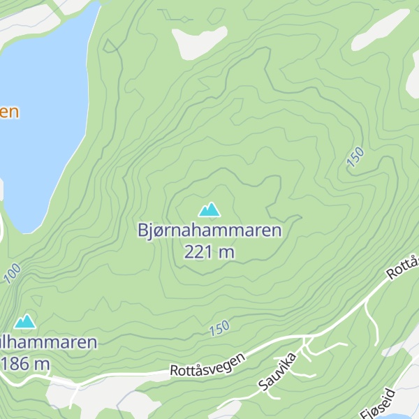 Map of Bjørnahammaren