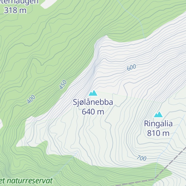 Map of Sjølånebba