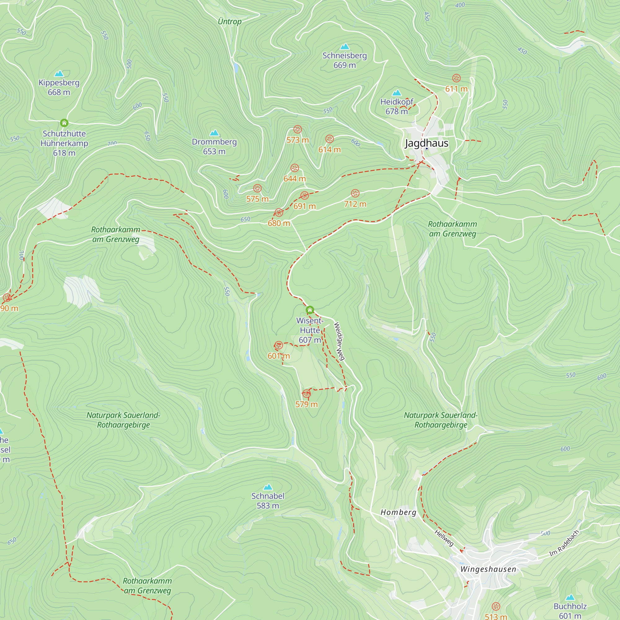 Wisent-Hütte map