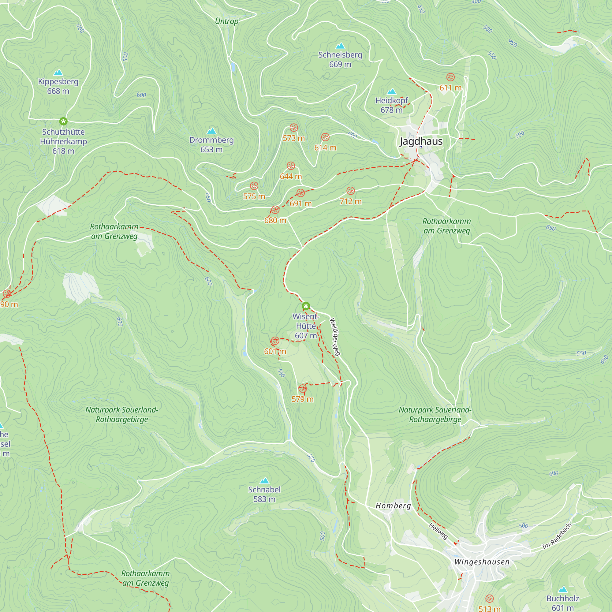 Wisent-Hütte map