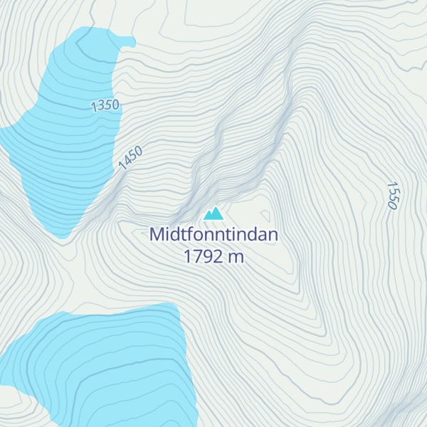 Map of Midtfonntindan