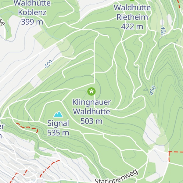 Map of Klingnauer Waldhütte