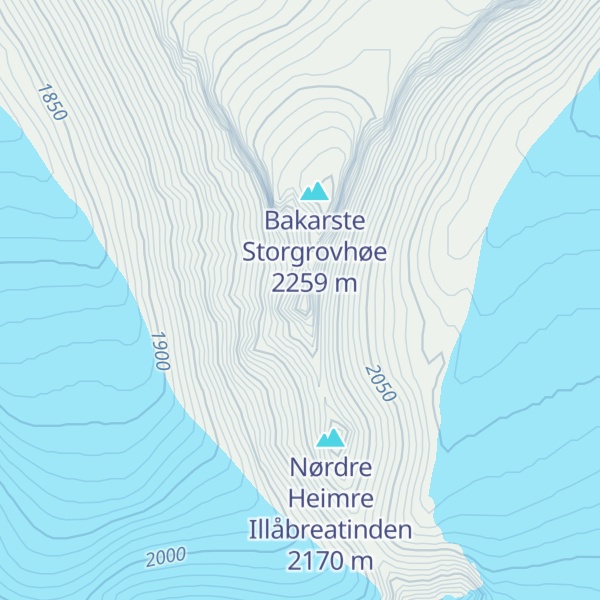 Map of Storgrovtinden