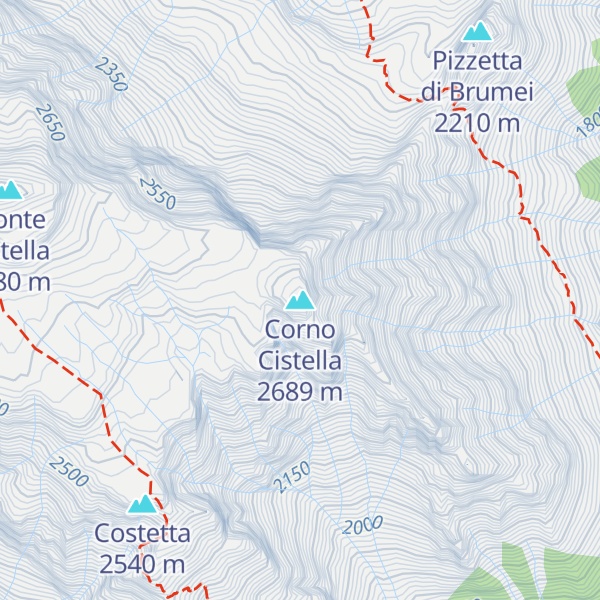 Map of Corno Cistella