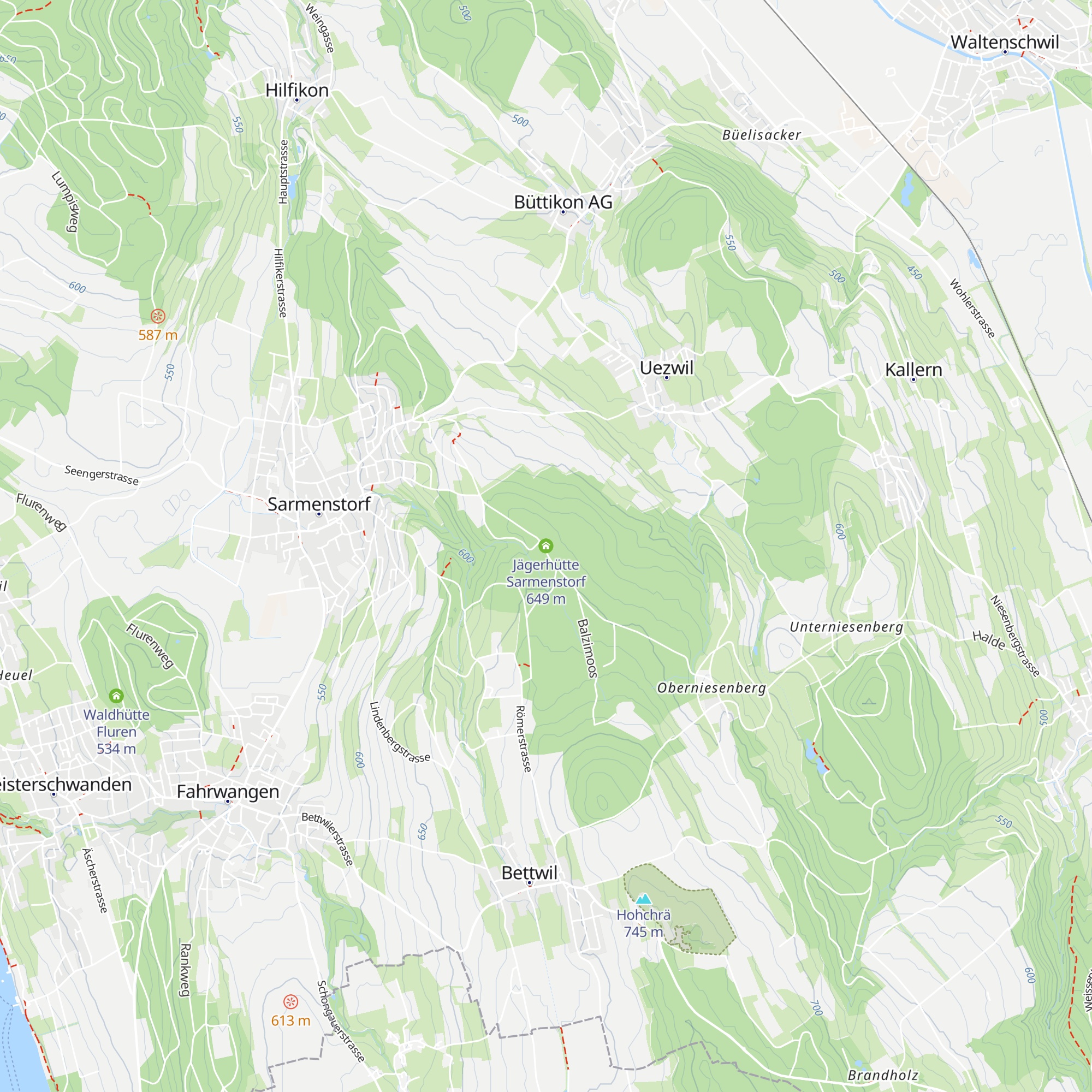 Jägerhütte Sarmenstorf map