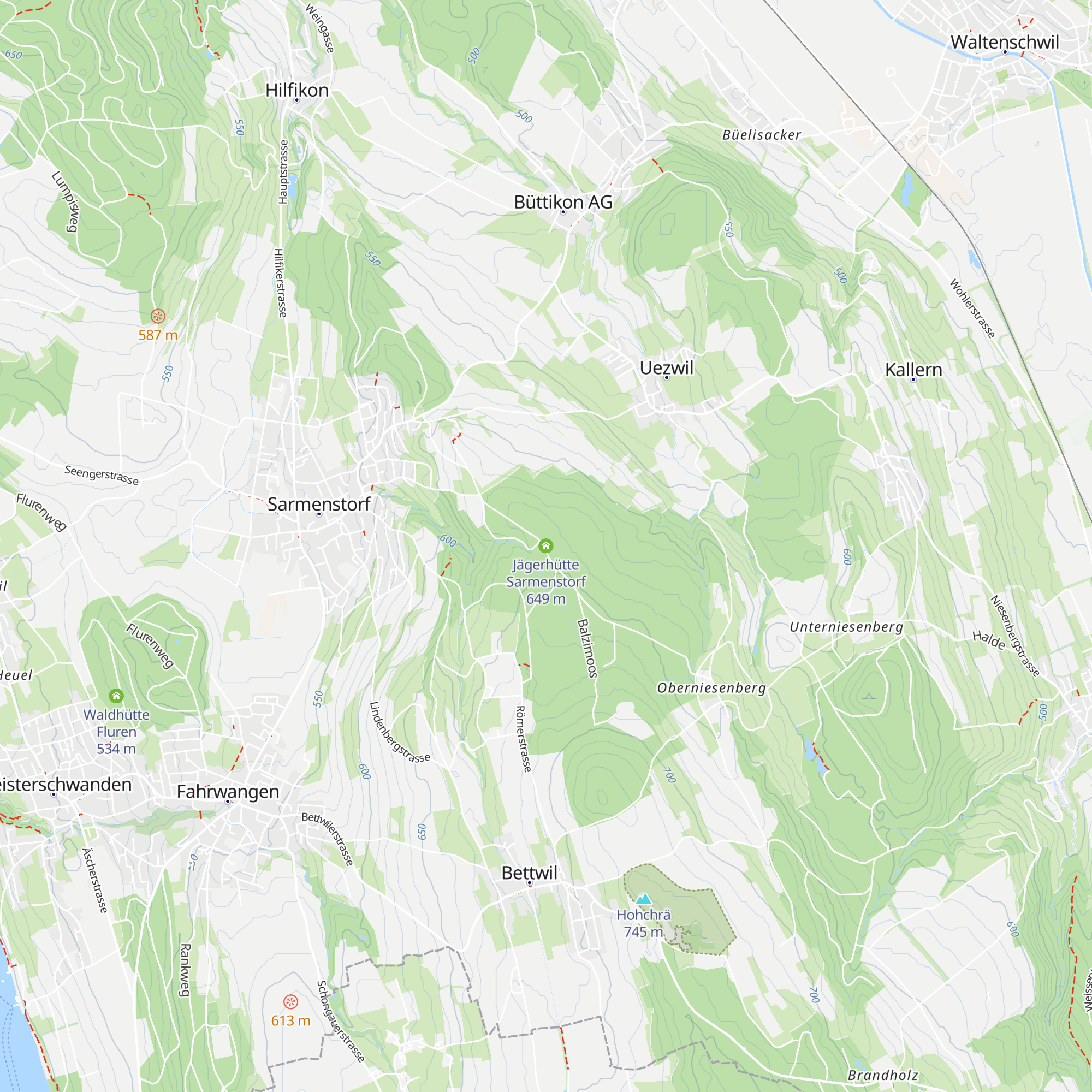 Jägerhütte Sarmenstorf map