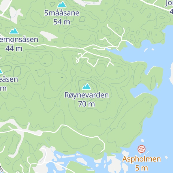 Map of Røynevarden