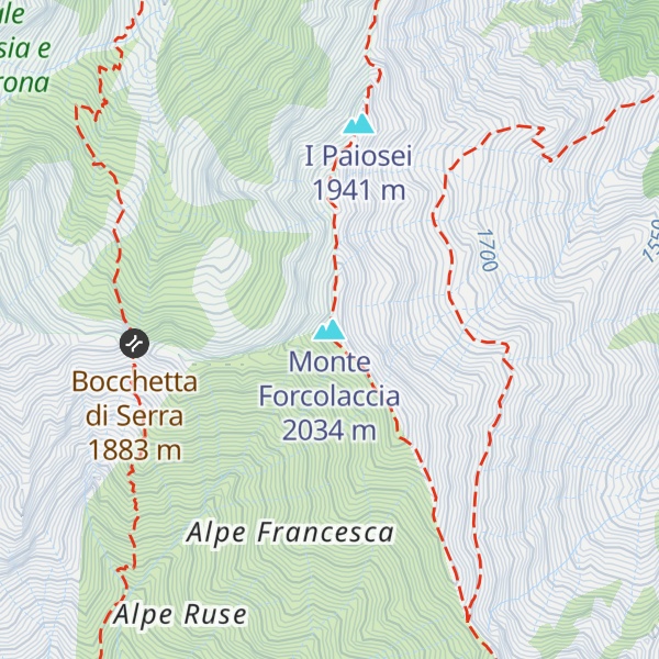 Map of Monte Forcolaccia
