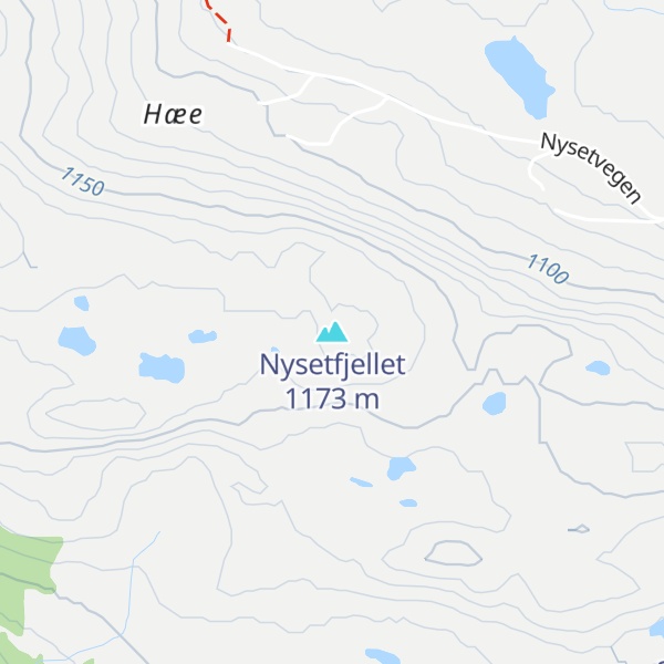 Map of Nysetfjellet