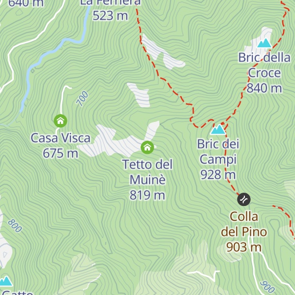 Map of Tetto del Muinè