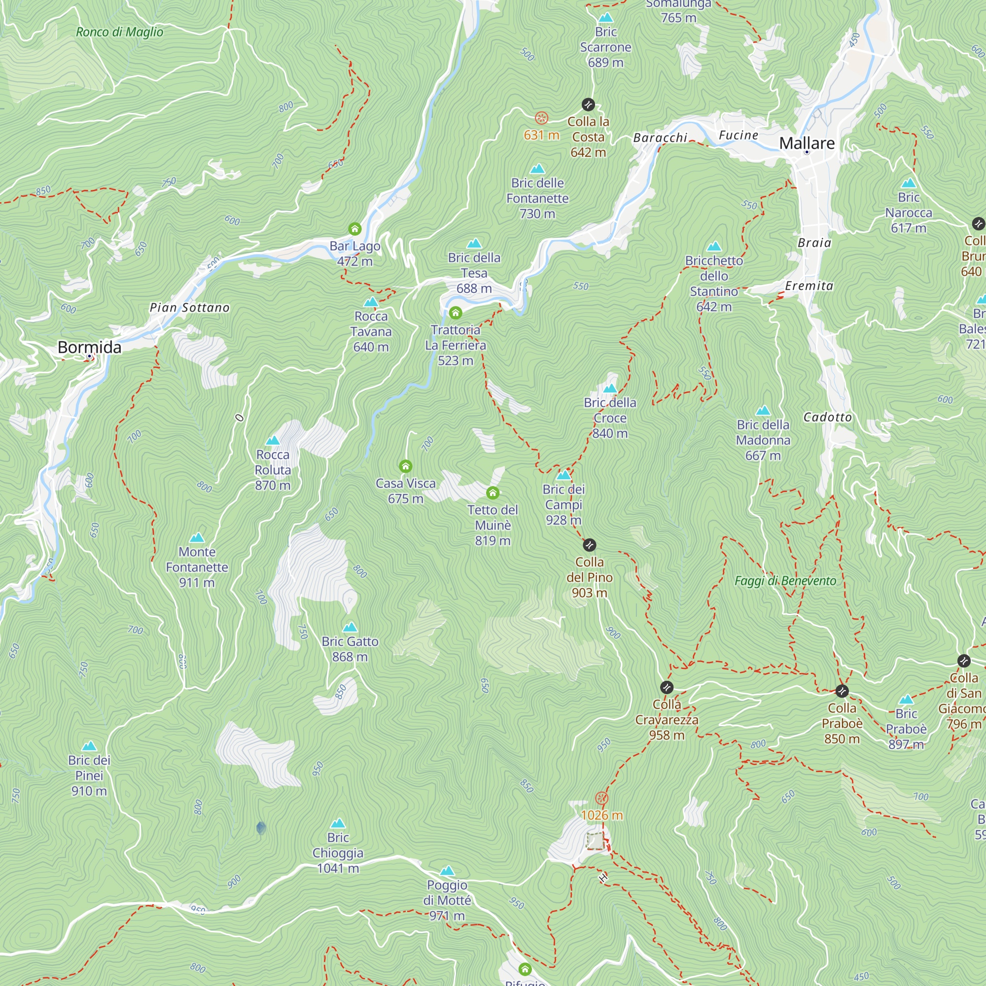 Tetto del Muinè map