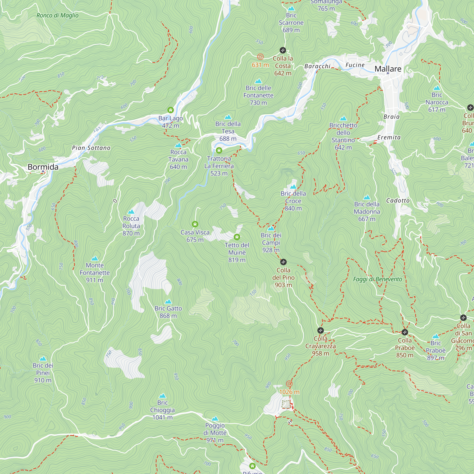 Tetto del Muinè map