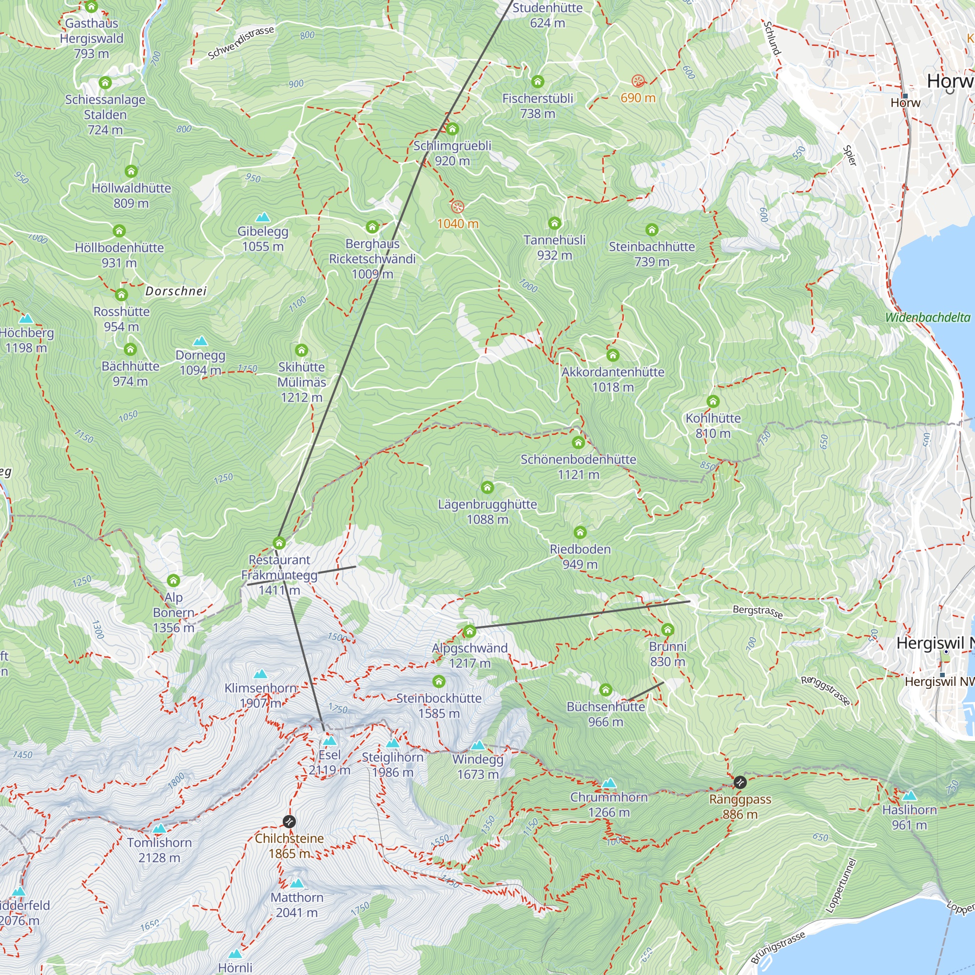 Lägenbrugghütte map