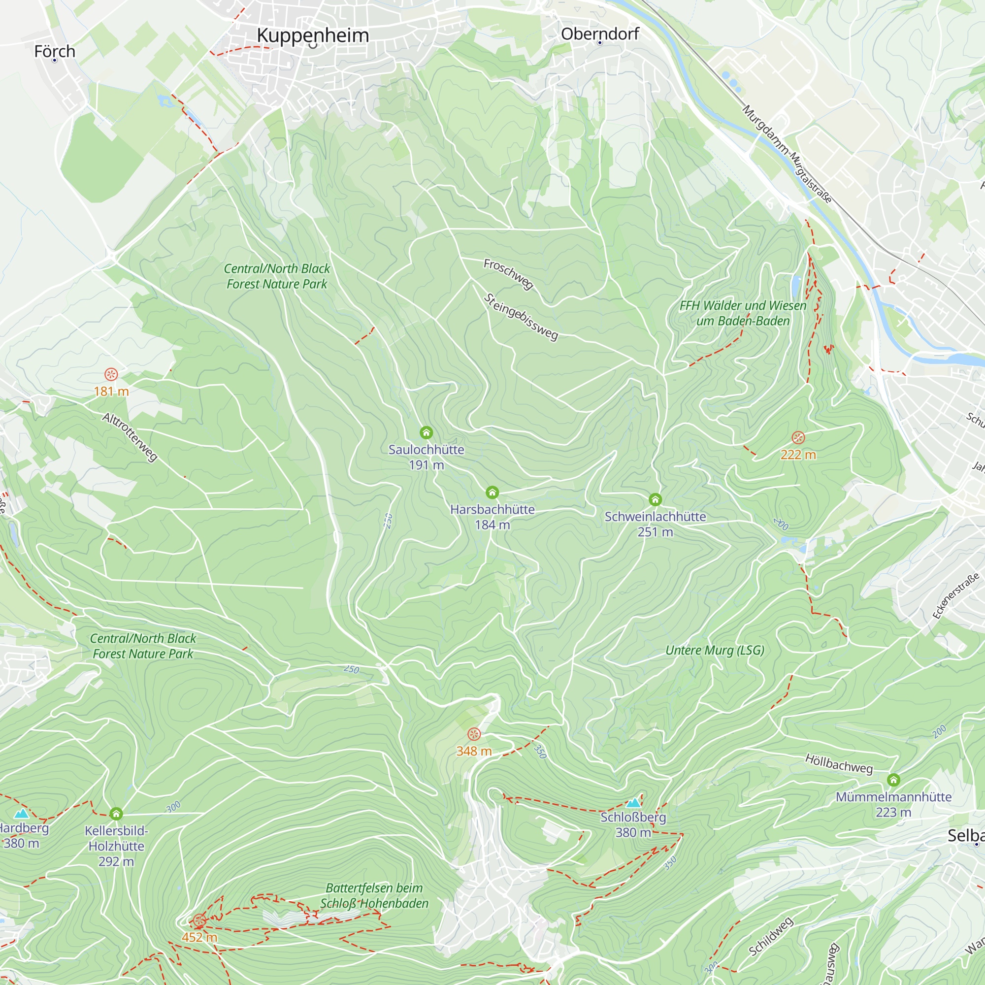 Harsbachhütte map