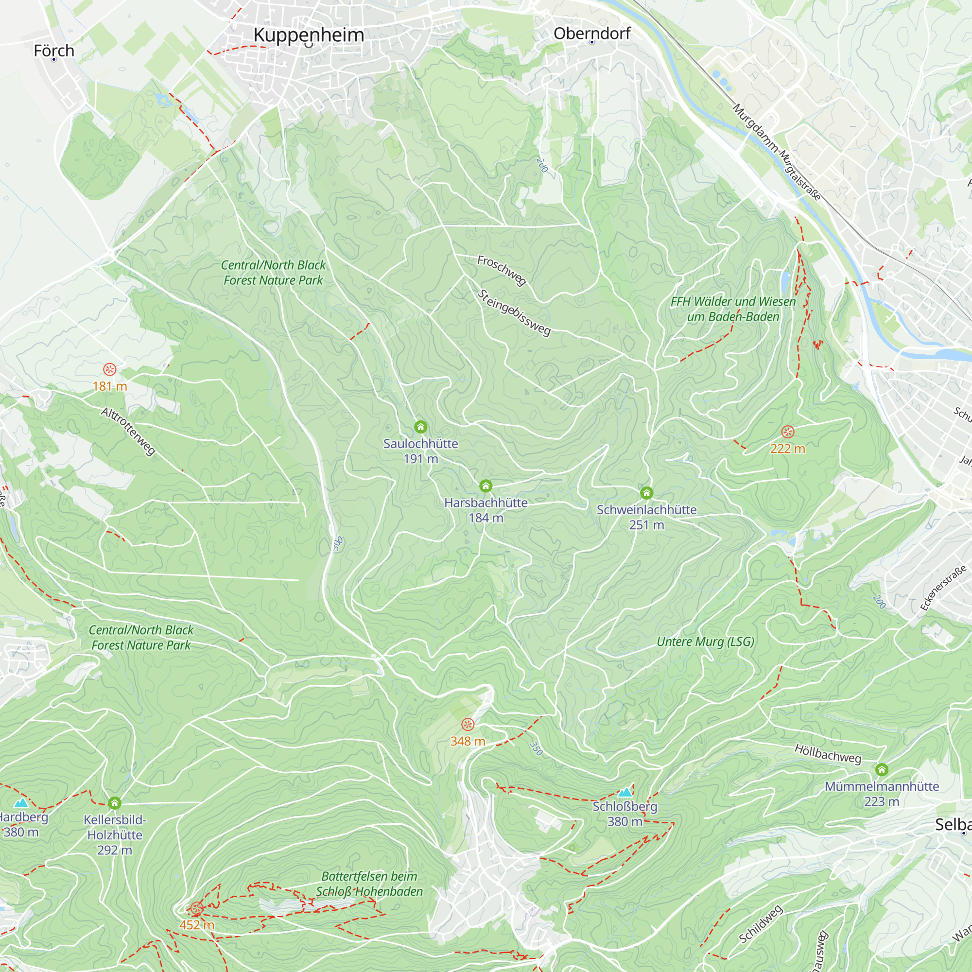 Harsbachhütte map