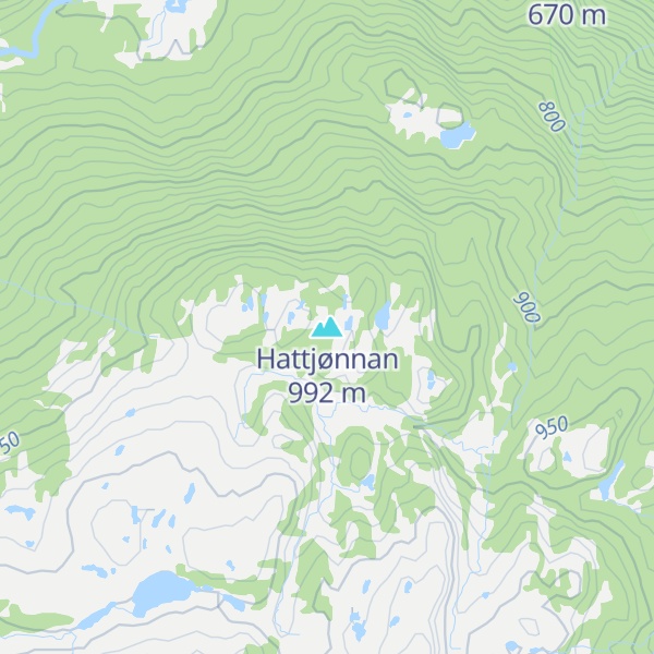 Map of Hattjønnan