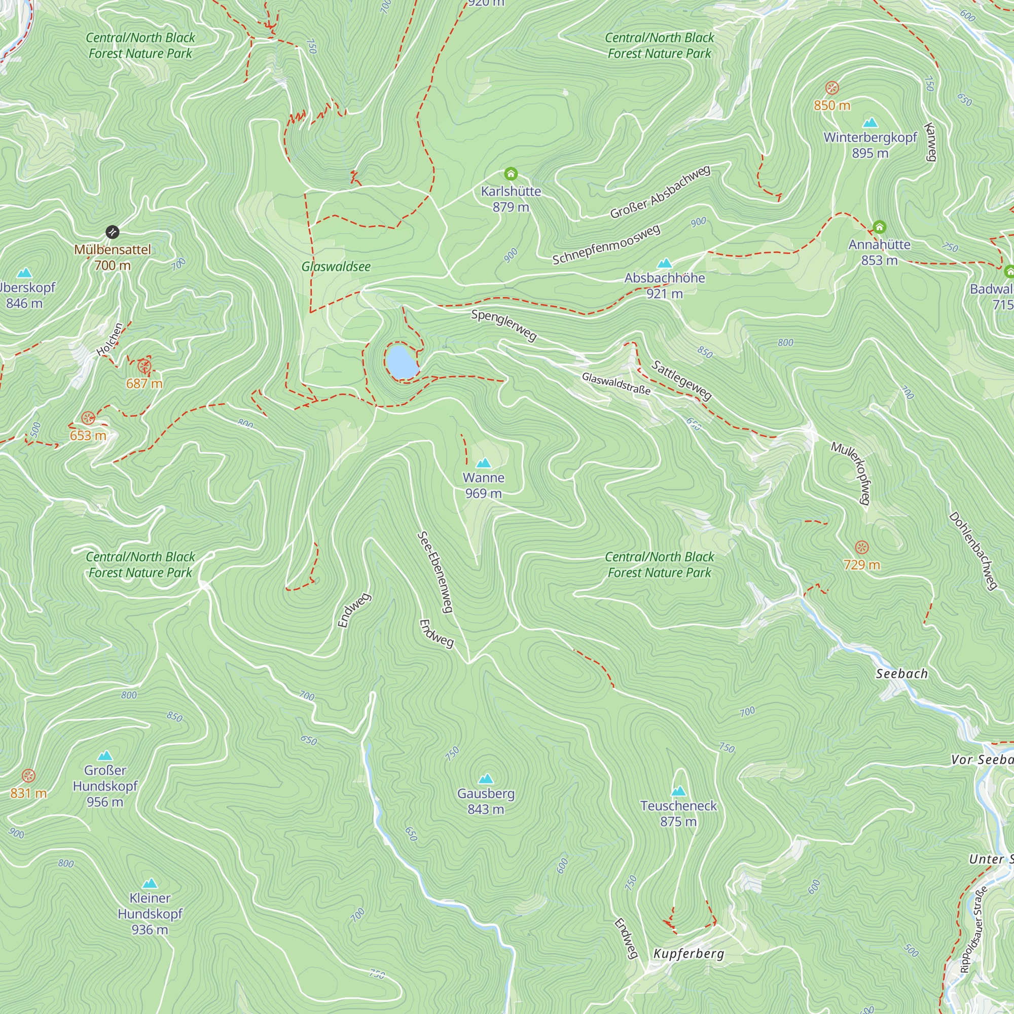 Hirsch-Hütte map