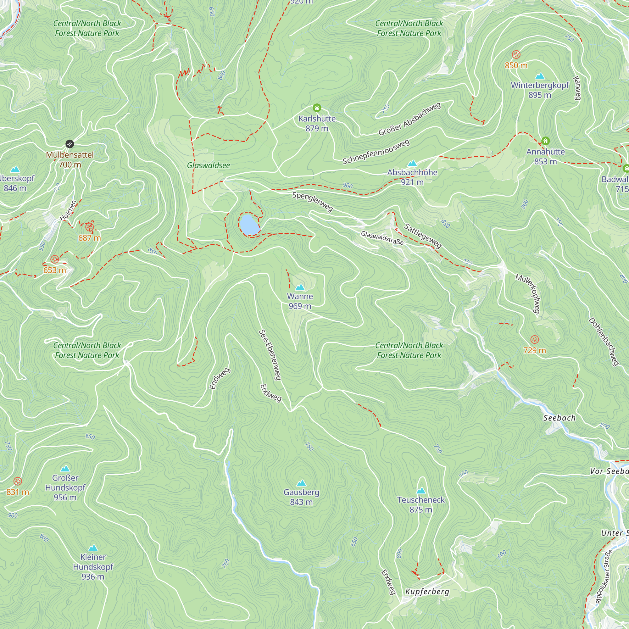 Hirsch-Hütte map