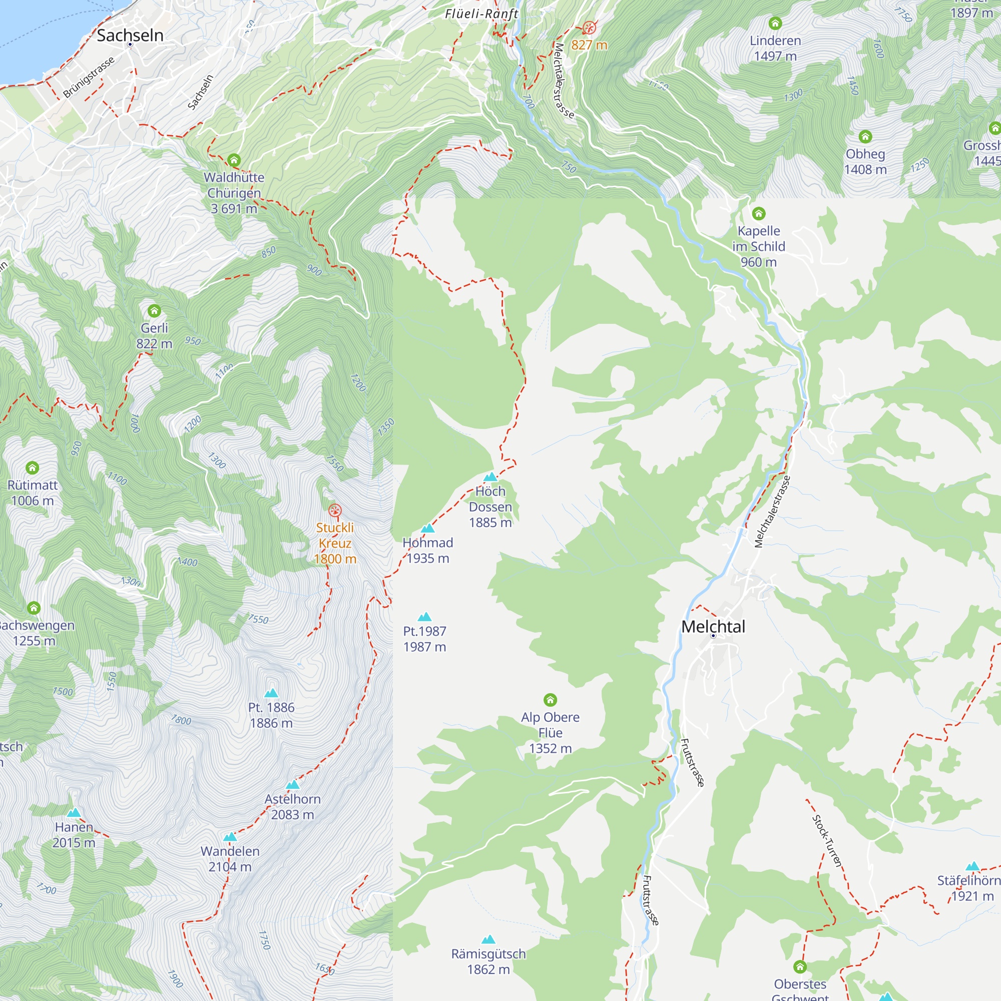 Schafberghüttli map
