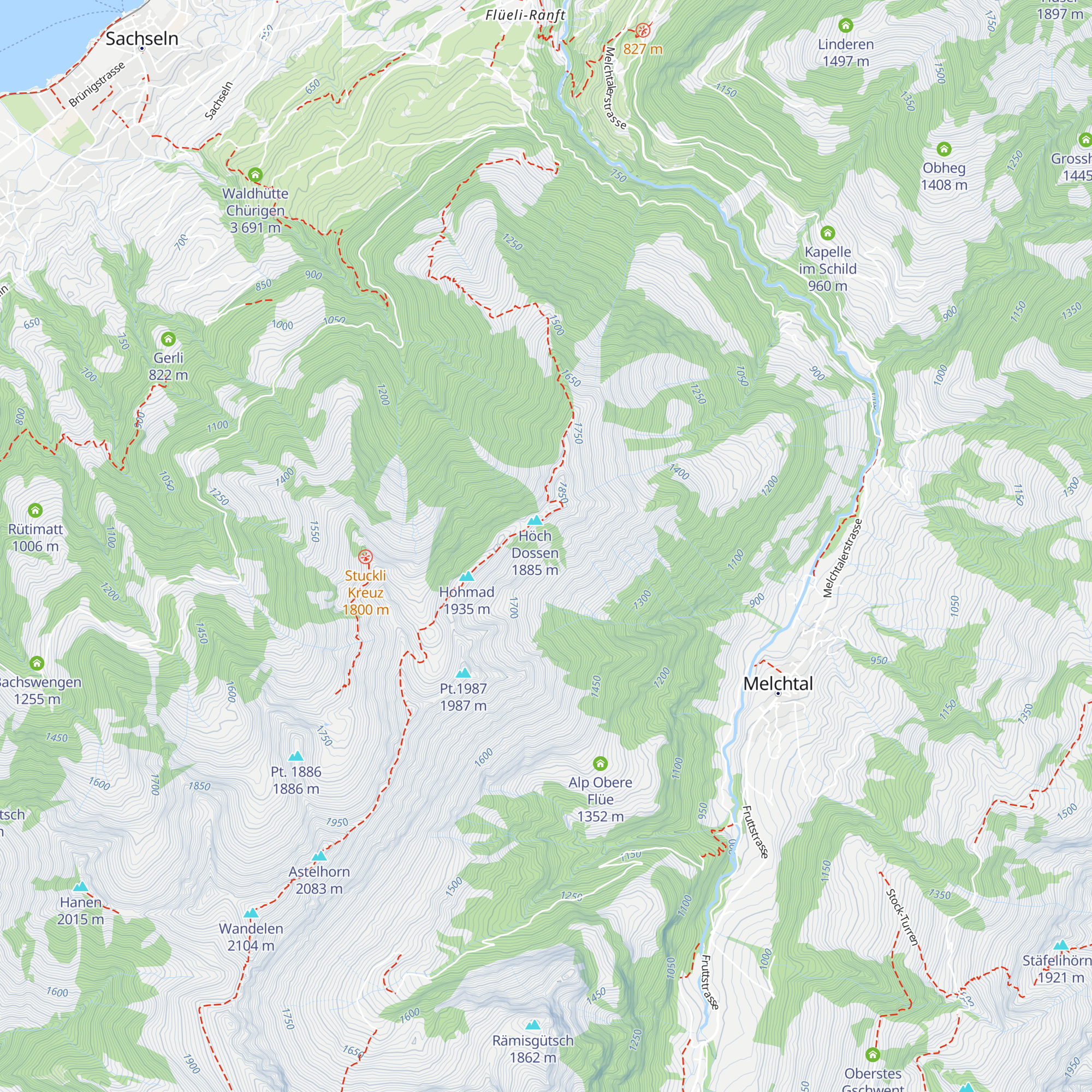 Schafberghüttli map