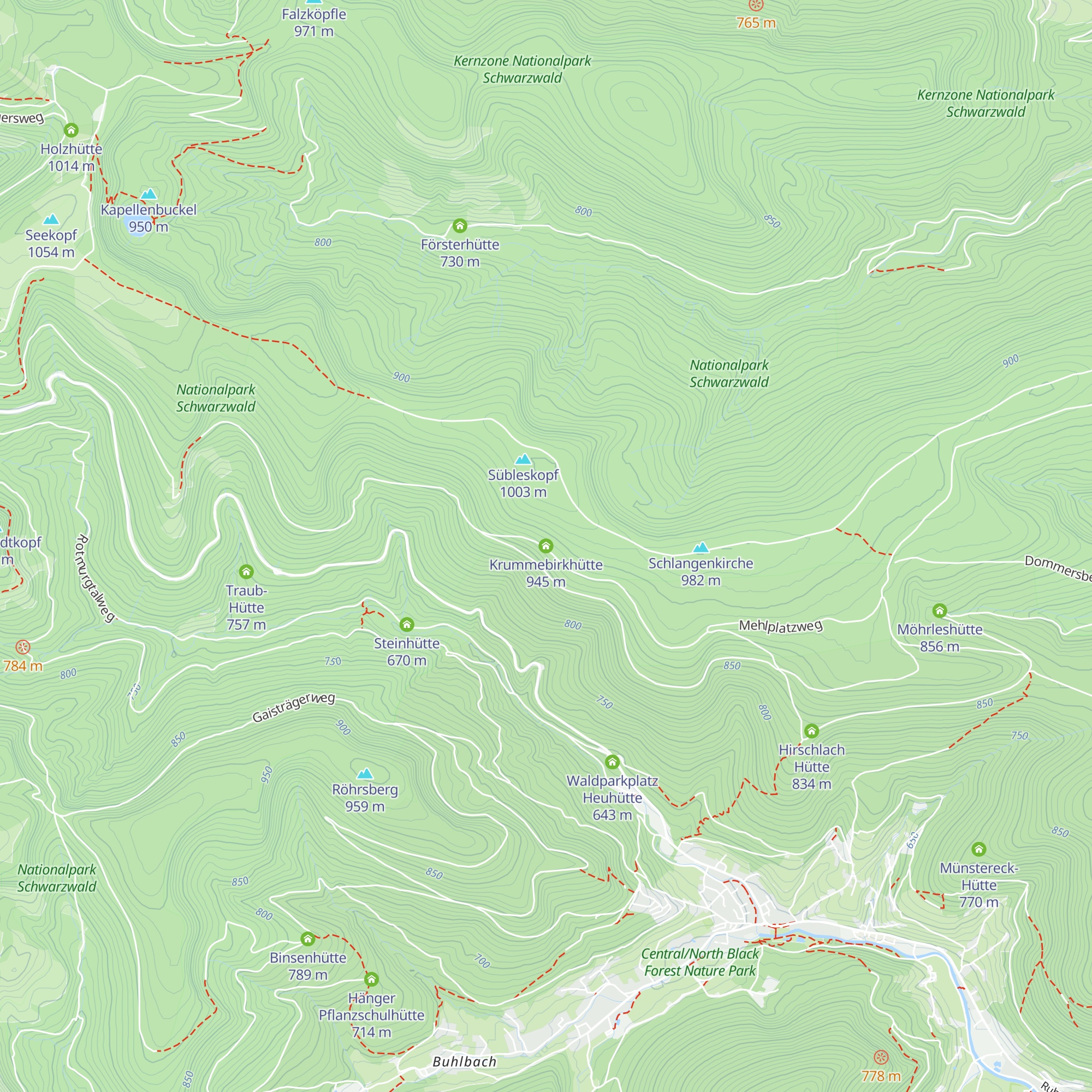 Krummebirkhütte map