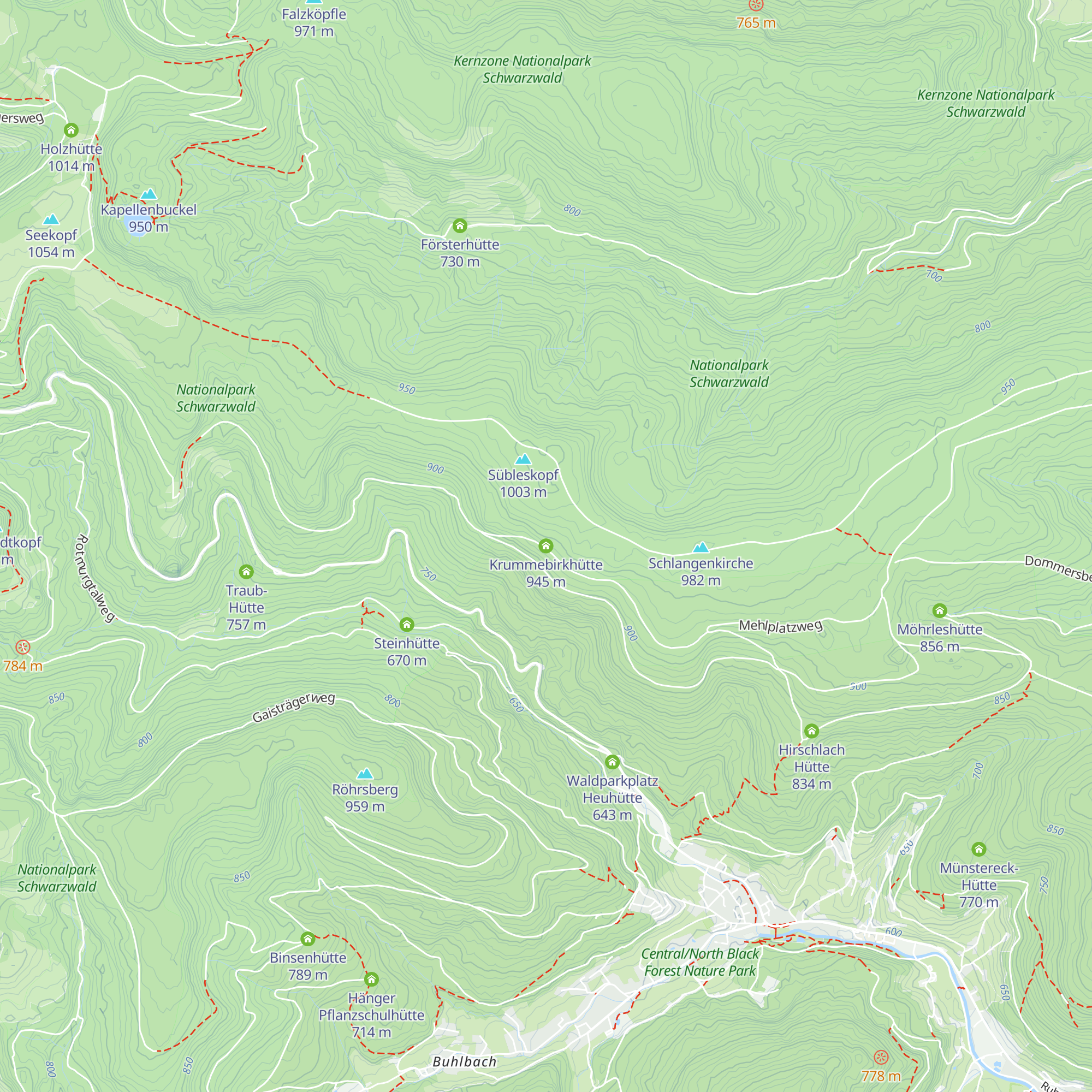 Krummebirkhütte map