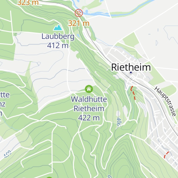 Map of Waldhütte Rietheim