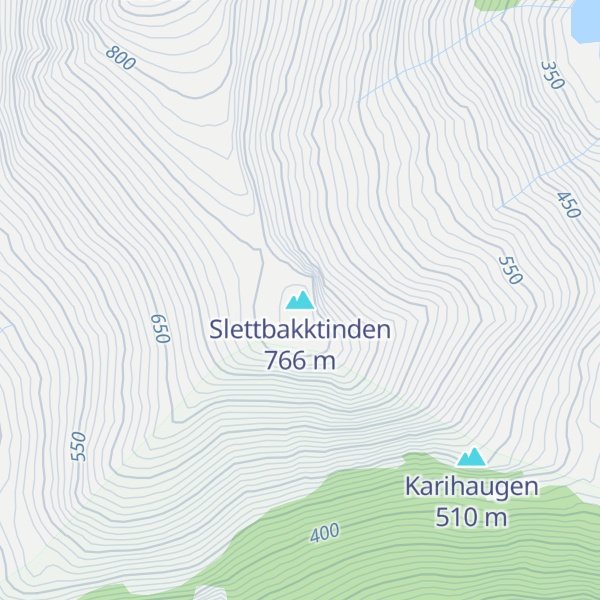 Map of Slettbakktinden