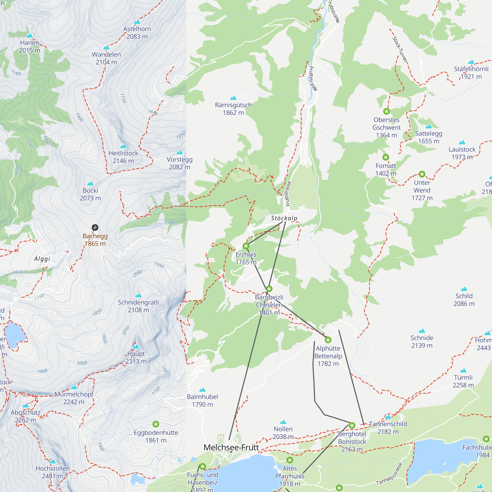 Erzhuis map