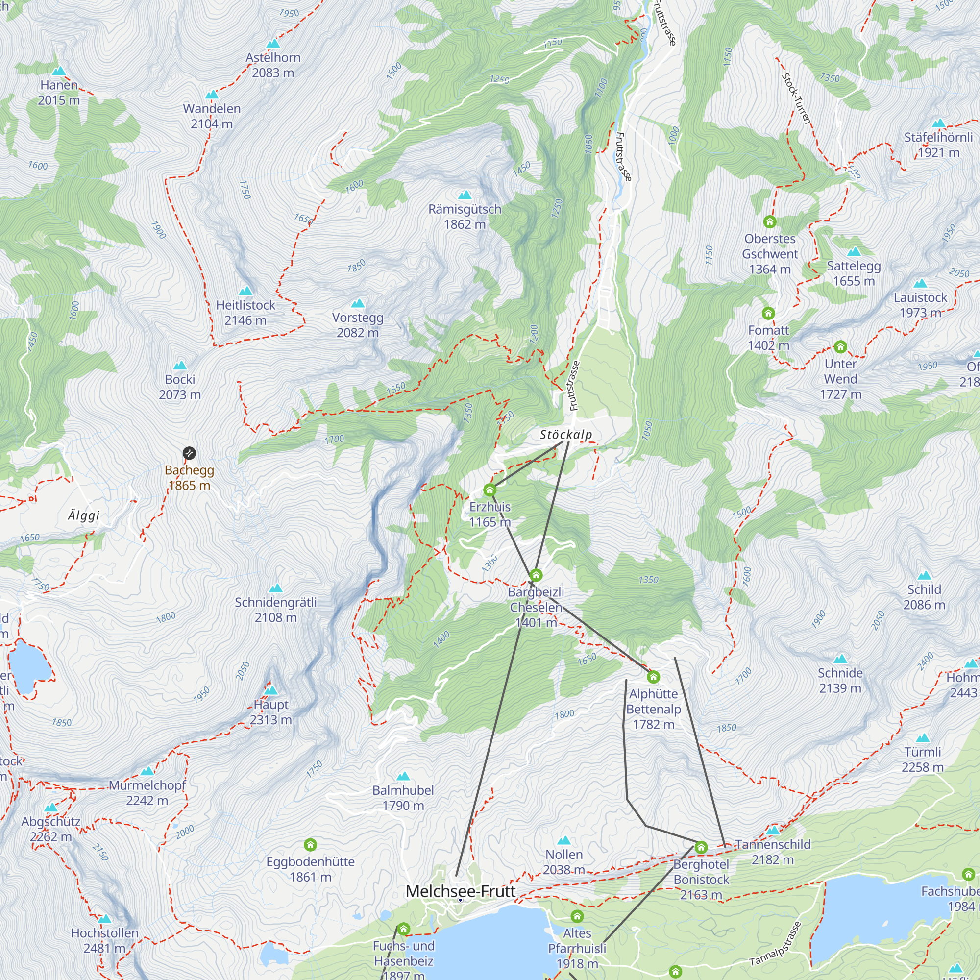 Erzhuis map