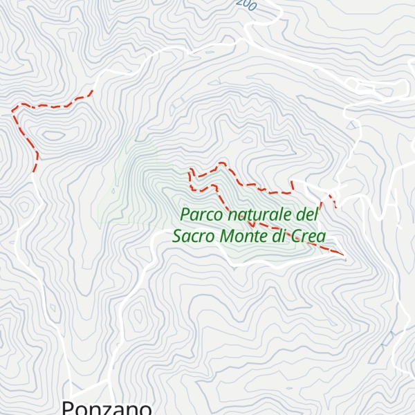 Map of Sacro Monte di Crea