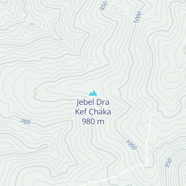 Map of Jebel Dra Kef Chaka