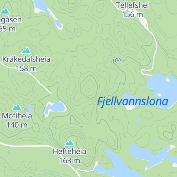 Map of Fjellvassheia