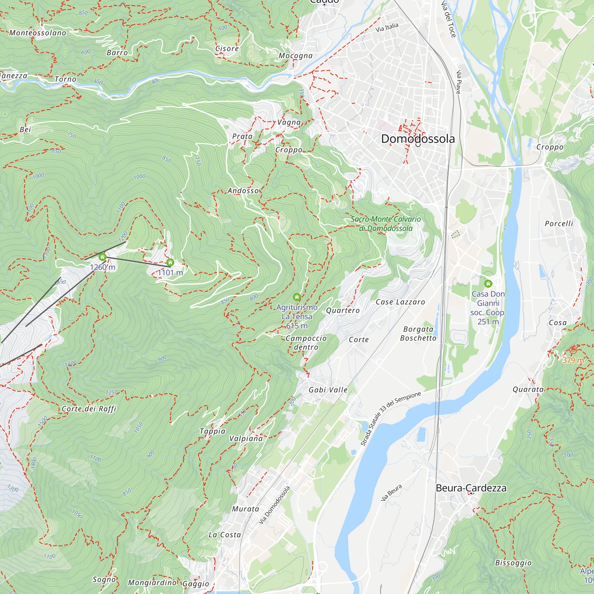 Agriturismo La Tensa map