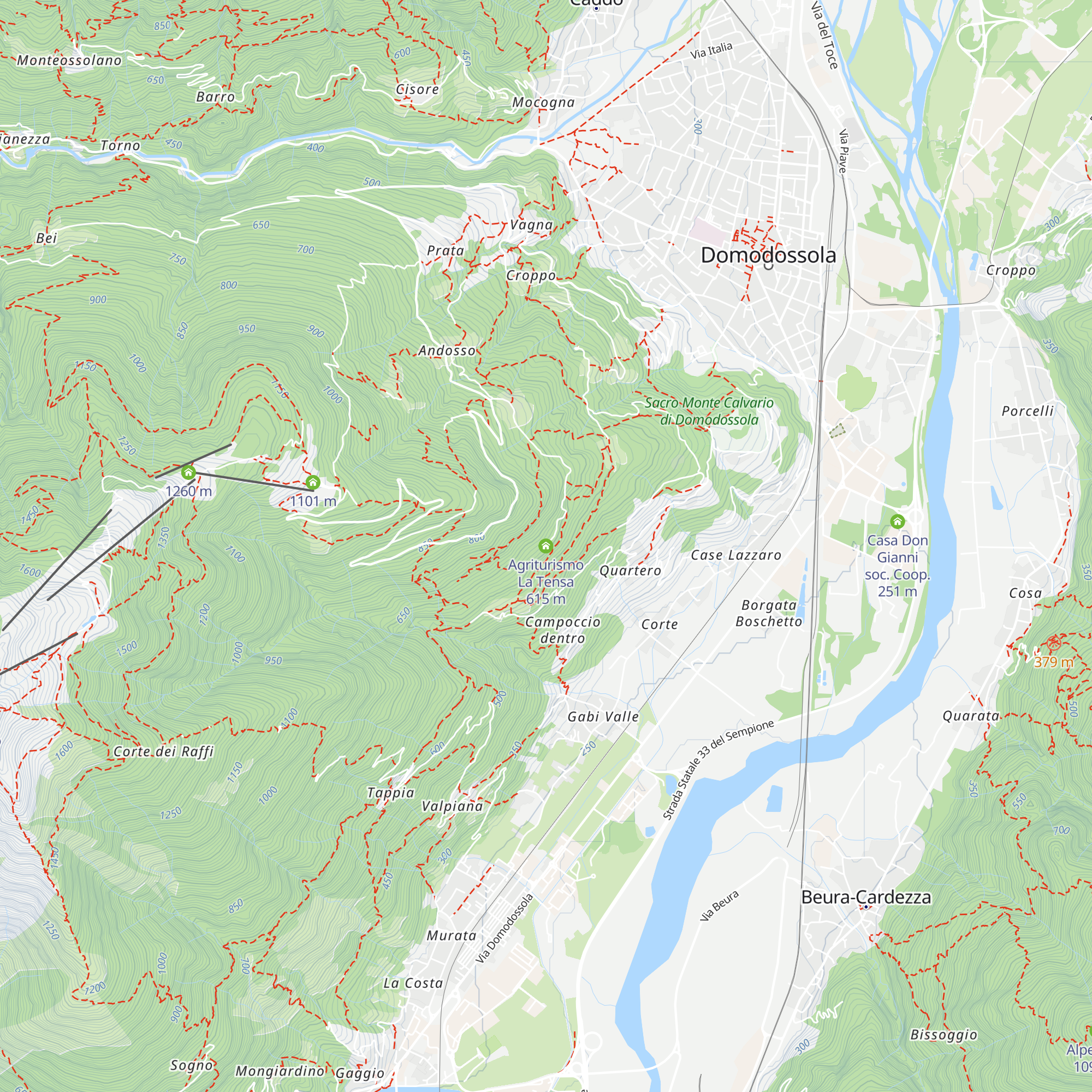 Agriturismo La Tensa map