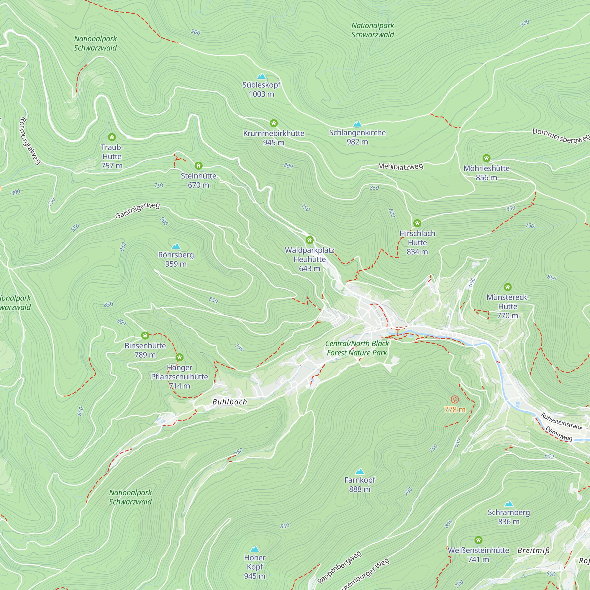 Wolkenhütte map