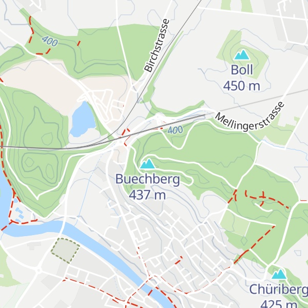 Map of Waldhütte Mellingen