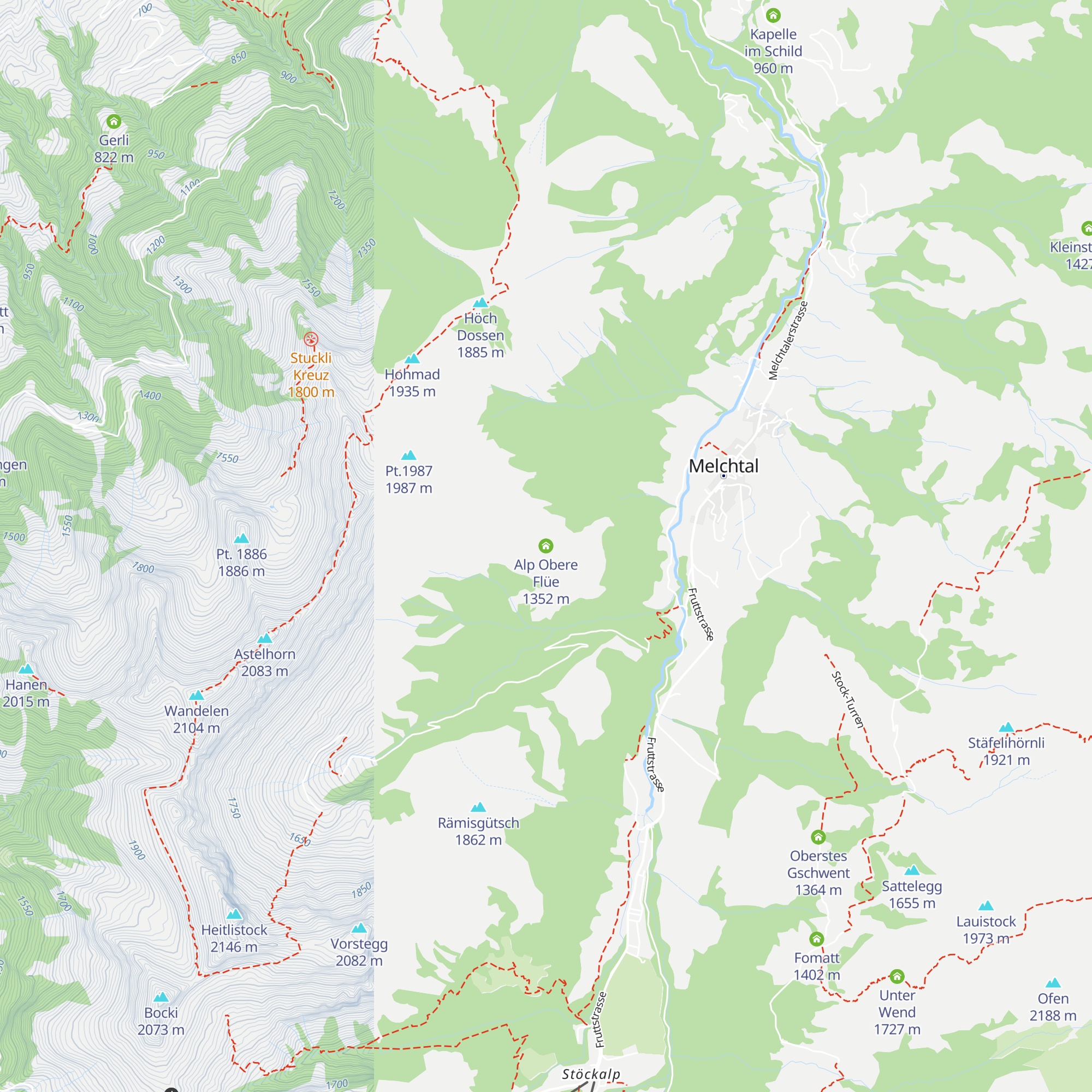Alp Obere Flüe map