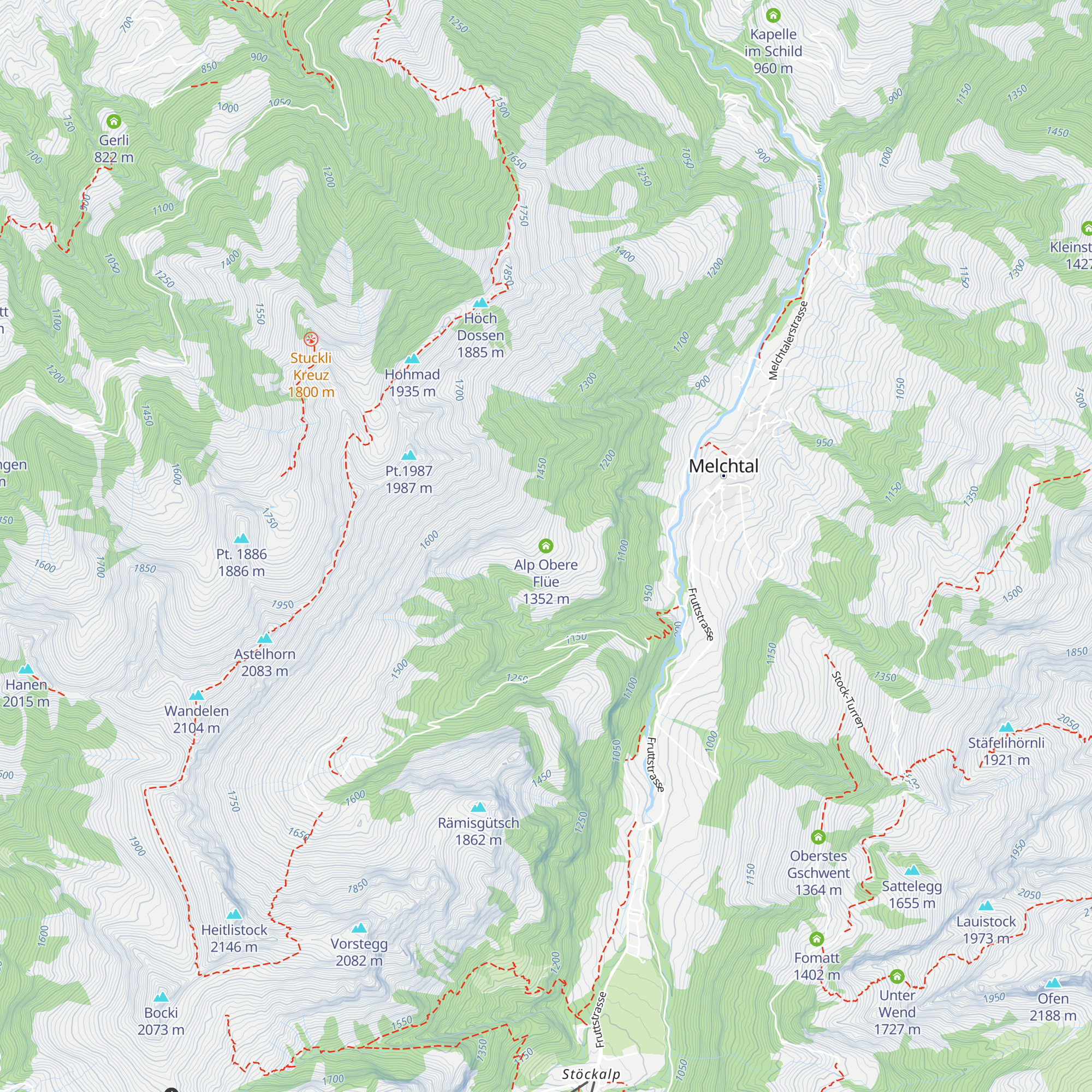Alp Obere Flüe map