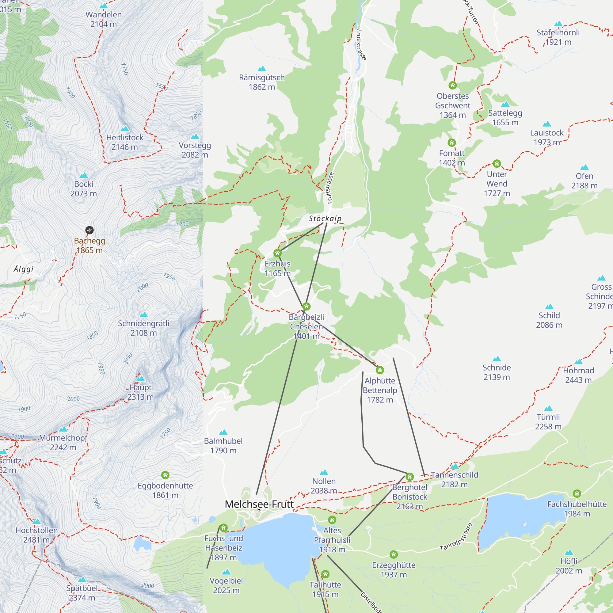 Bärgbeizli Cheselen map