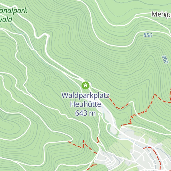Map of Waldparkplatz Heuhütte