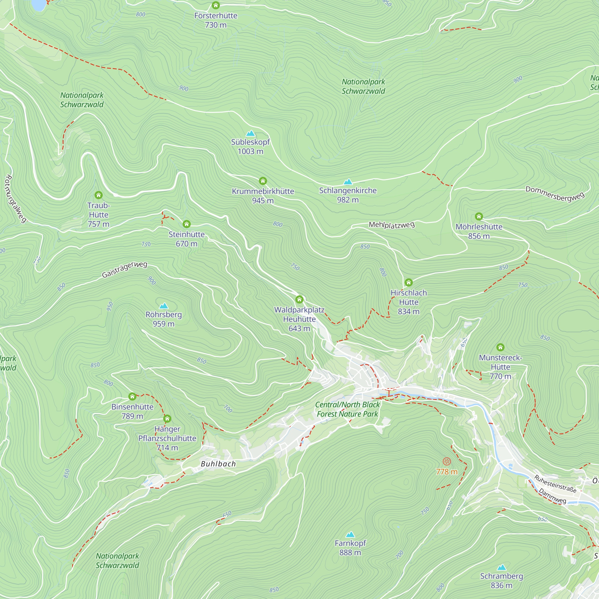 Waldparkplatz Heuhütte map