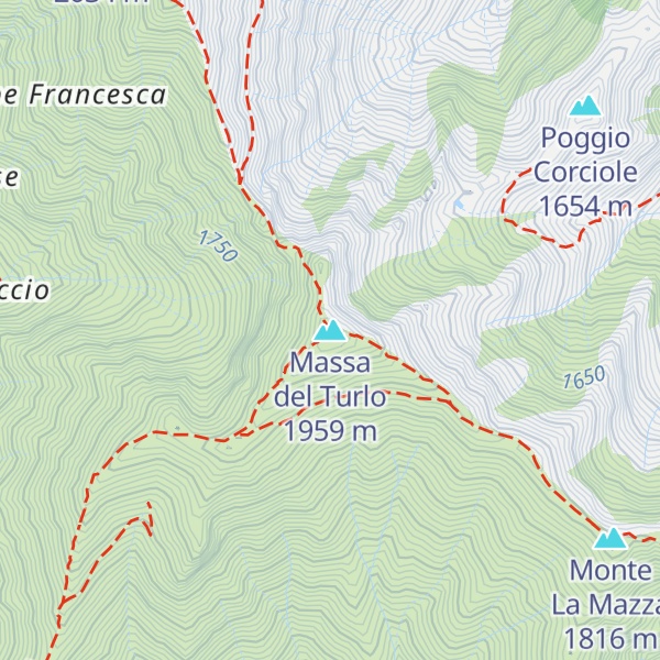 Map of Massa del Turlo