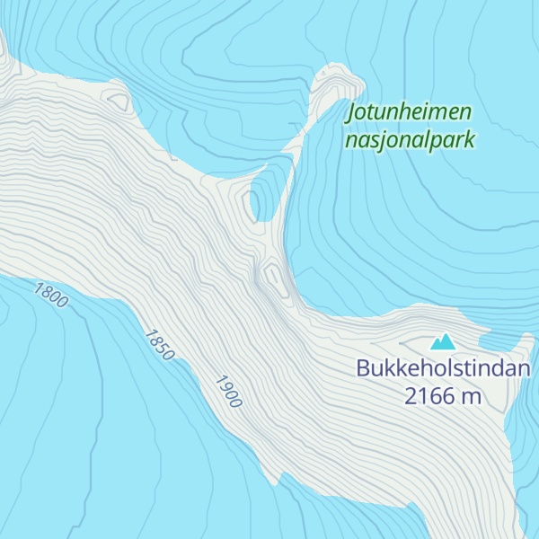 Map of Vestre Bukkeholstindan V-2