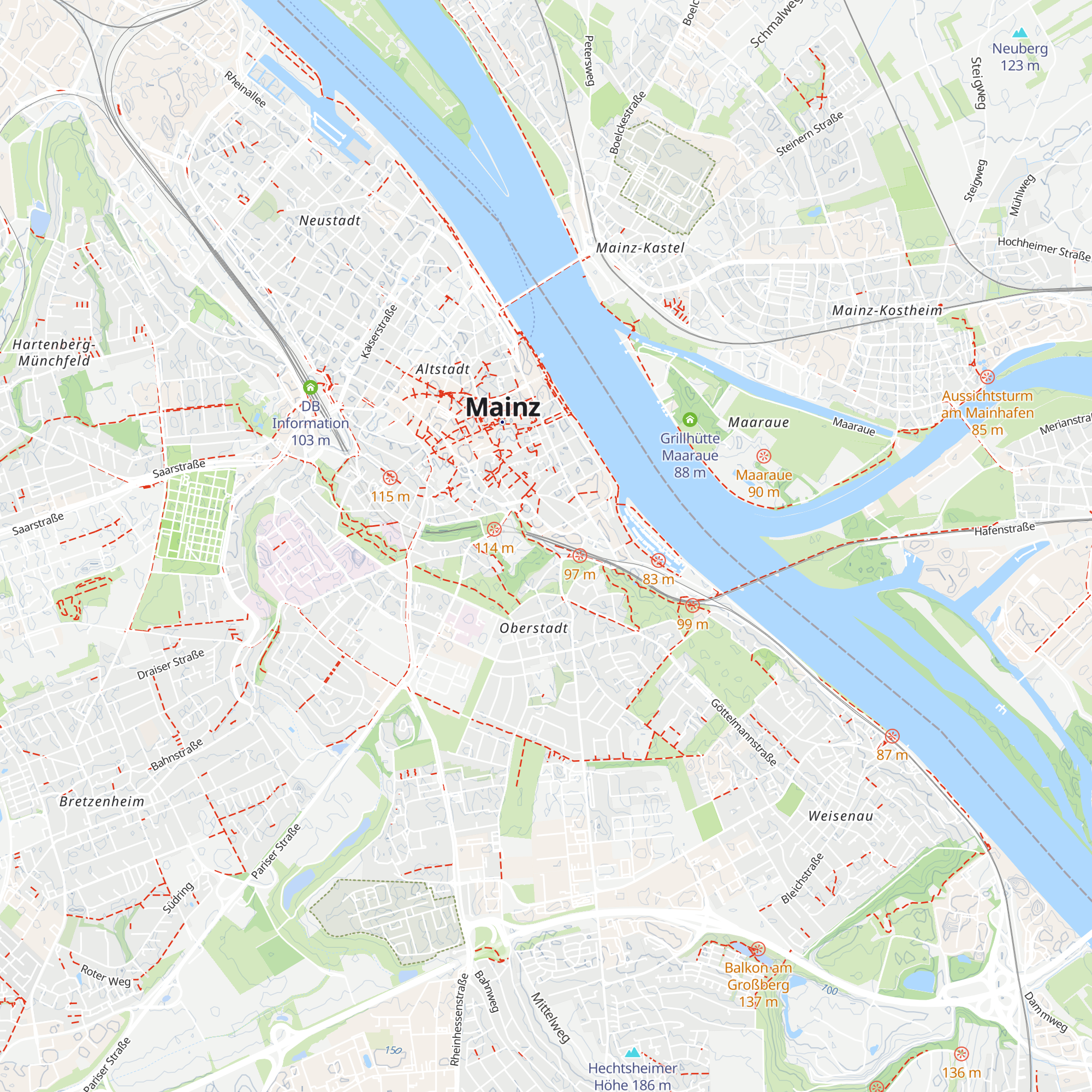 Infobox am Römischen Theater map