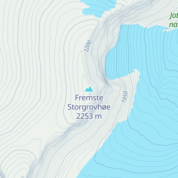 Map of Fremste Storgrovhøe