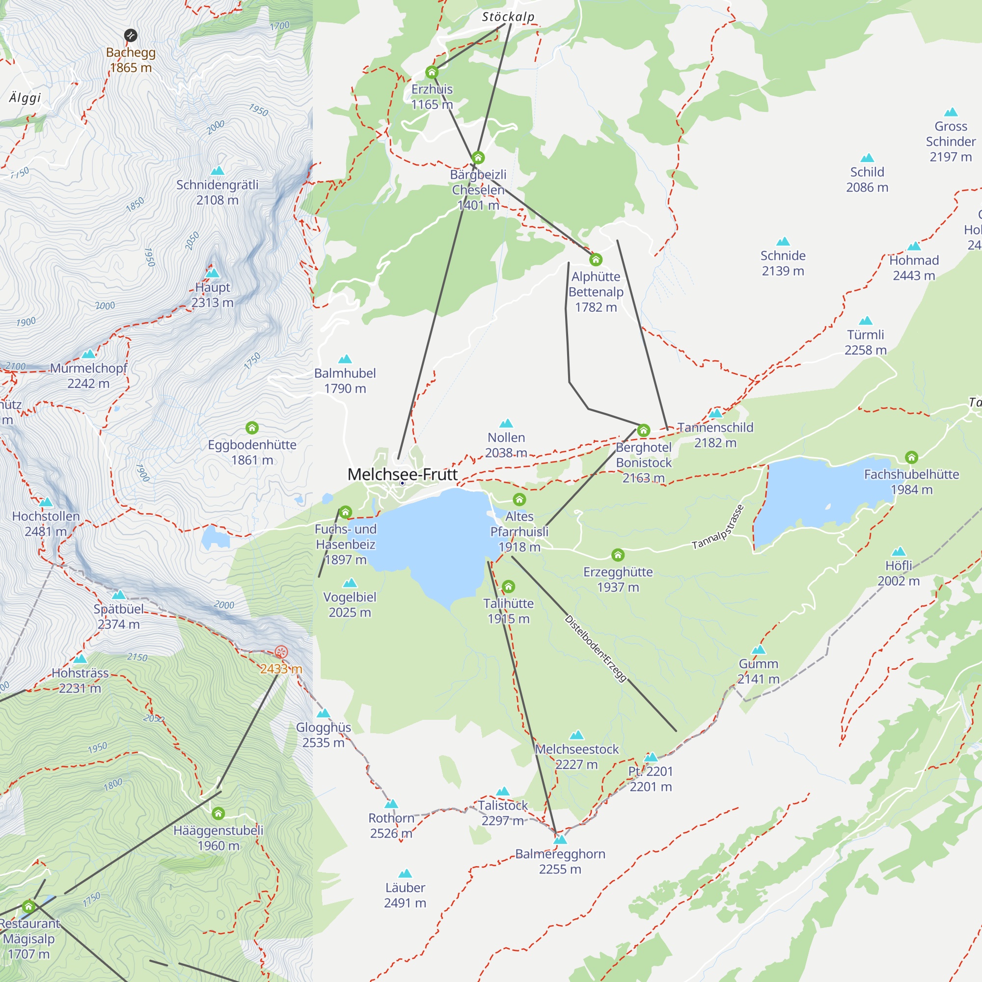 Bonihütte map